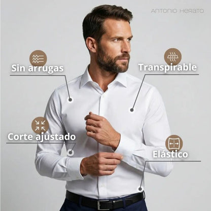 Camisa ajustada antiarrugas