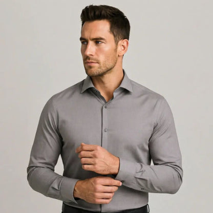 Camisa ajustada antiarrugas