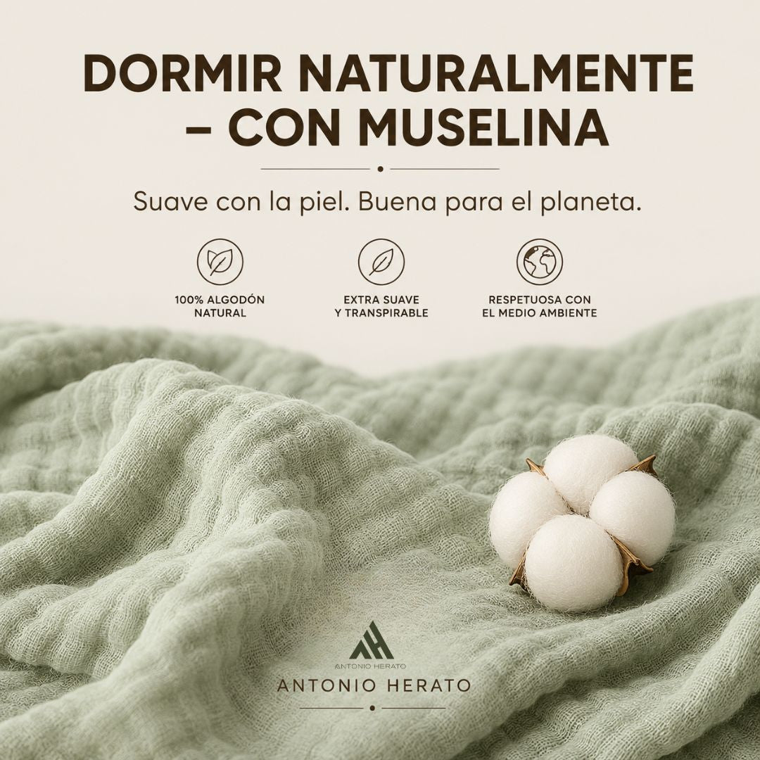 Manta de muselina de algodón Premium