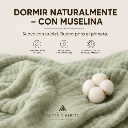 Manta de muselina de algodón Premium