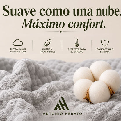 Manta de muselina de algodón Premium