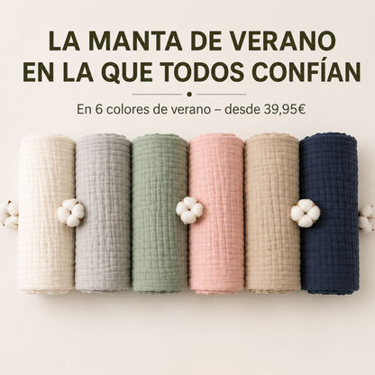 Manta de muselina de algodón Premium