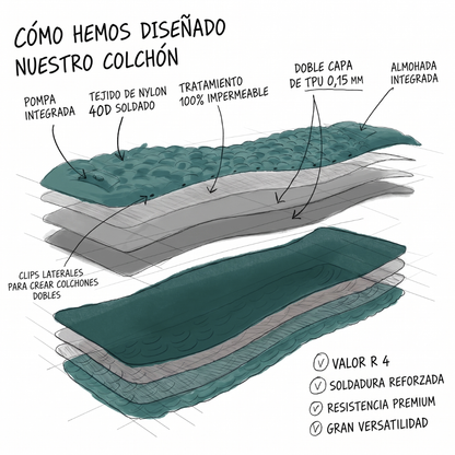 Colchoneta ultraligera y compacta – perfecta para llevar a cualquier parte