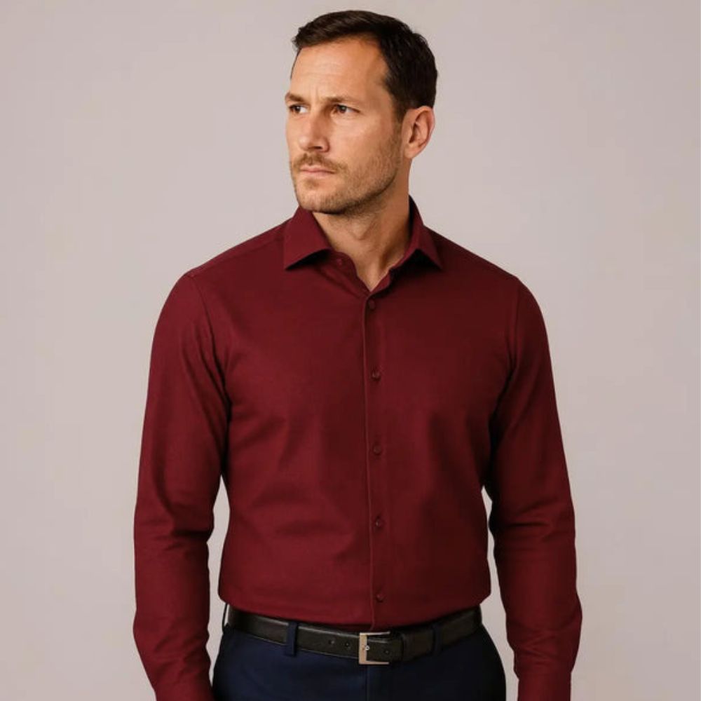 Camisa ajustada antiarrugas