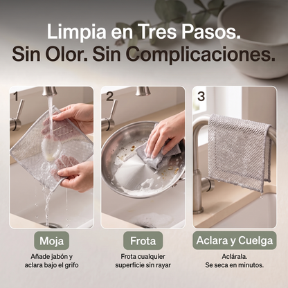 Limpia en tres pasos sin olor